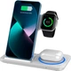 Беспроводное зарядное устройство WiWU Wi-W020 Foldable Magnetic Station Wireless Charger 3in1 15W White (6976195093537) [99973] - изображение 5