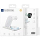 Беспроводное зарядное устройство WiWU Wi-W020 Foldable Magnetic Station Wireless Charger 3in1 15W White (6976195093537) [99973] - изображение 8