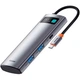 USB-хаб Baseus Metal Gleam Series 7-in-1 Multifunctional Type-C HUB Gray (WKWG020113) [72632] - изображение 1