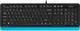 Клавиатура A4Tech Fstyler FK10 (Black/Blue) UA [43225] - изображение 1