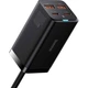 Мережевий зарядний пристрій Baseus GaN3 Pro Charger 2C+2U 100W Black (CCGP000101) [79372] - зображення 5