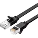 Патч-корд Ugreen NW101 Cat 6 U/UTP Pure Copper Ethernet Flat Cable 0.5m Black (50183) [100048] - изображение 1