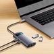 USB-хаб Baseus Metal Gleam Series 4-in-1 Gray (WKWG070113) [110336] - изображение 7