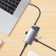 USB-хаб Baseus Metal Gleam Series 4-in-1 Gray (WKWG070113) [110336] - изображение 8