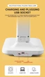 Настольная LED лампа для школьника Clover (Складная), Аккумуляторная, USB порт, Сенсорная - изображение 2