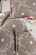 Муслиновое покрывало с наволочками First Choice Blooming 240 х 260 см Montela Brown - изображение 2