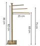 Stojak na ręczniki SPRINGOS HG0068 do łazienki 3 ramienny Złoty (5907719475813) - obraz 7