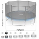 Trampolina ogrodowa Neo Sport NS-08Z221 z siatką wewnętrzną i drabinką 252 cm Niebieska (5903890625665) - obraz 2