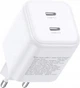 Мережевий зарядний пристрій Ugreen GaN 45W 2xUSB-C Charger White (6941876261543) - зображення 1