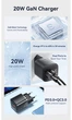 Зарядное устройство ESSAGER 20W GaN USB Type-C Быстрая зарядка QC3.0+PD3.0 для Apple iPhone, iPad, Samsung, Xiaomi Black (ES-CD31) - изображение 7