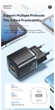Зарядное устройство ESSAGER 20W GaN USB Type-C Быстрая зарядка QC3.0+PD3.0 для Apple iPhone, iPad, Samsung, Xiaomi Black (ES-CD31) - изображение 9