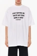 Чоловіча футболка з логотипом VETEMENTS Stop copying Розмір S Білий - зображення 1