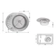 Кухонна мийка Brinex 5745 0,8 мм Satin (BRIN5745SAT08) - зображення 2
