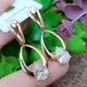 Серьги Xuping Jewelry длина 3.7см ширина 1.5см медицинское золото позолота 18К с1434 - изображение 3