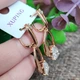 Серьги Xuping Jewelry длина 3.7см ширина 1.5см медицинское золото позолота 18К с1434 - изображение 4