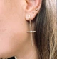 Сережки хрестики Xuping Jewelry довжина 5.7см медичне золото позолота 18К с1046 - зображення 3