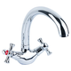 Смеситель для кухни кухонный гусак ухо PL 1/2" на гайке AQUATICA PL-4B155C (9777110) (OPT-8411) - изображение 1