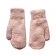Рукавицы женские вязаные искусственный кролик ангора розовые Grace 5225_Pink - изображение 4