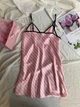 Шелковый женский пеньюар в полоску Ghazel ХL розовый (DO2402) - изображение 10