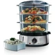 Пароварка Russell Hobbs Cook&Home 800Вт, чаша-3/3/3л, резервуар для води -1л, механічне керування, 3 яруси, метал/пластик, чорний - изображение 1