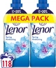 Упаковка кондиціонерів для білизни Lenor Пробудження весни 118 циклів прання 1.239 л х 2 шт (8700216880886) - зображення 1