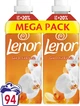 Упаковка кондиционеров для белья Lenor Золотая орхидея и ваниль 94 цикла стирки 987 мл х 2 шт (8700216880770) - изображение 1