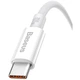 Дата кабель USB 2.0 AM to USB-C 1.0m Superior Fast Charging 100W moon white Baseus (P10320102214-01) - изображение 5
