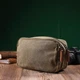 Сумка Vintage На два отделения из текстиля Оливковая (22231) - изображение 2