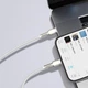 Дата кабель USB-C to Lightning 1.0m Cafule Metal PD 20W white Baseus (CATLJK-A02) - изображение 5