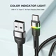 Дата кабель USB 2.0 AM to USB-C 1.0m 3A LED black Essager (EXCT-XCD01) - зображення 3