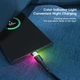 Дата кабель USB 2.0 AM to USB-C 1.0m 3A LED black Essager (EXCT-XCD01) - зображення 5
