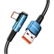 Дата кабель USB 2.0 AM to USB-C 2.0m 100W 90° corner blue Essager (EXCWT7A-CGA03-P) - изображение 1