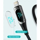 Дата кабель USB-C to Lightning 1.0m 20W Digital Display black Essager (EXCTL-YD01) - изображение 4