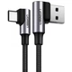 Дата кабель USB 2.0 AM to Type-C 1.0m US176 Both Angled 3A (Black) Ugreen (20856) - зображення 2