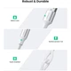 Дата кабель USB 2.0 AM to USB-C 0.25m 3A braided US288 white Ugreen (60129) - зображення 3