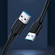 Дата кабель USB 2.0 AM/AM 0.5m US102 black Ugreen (10308) - изображение 2