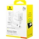 Зарядное устройство Baseus Palm Fast Charger C+U 20W moon white (P10111608213-00) - изображение 5