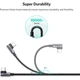 Дата кабель USB 2.0 AM to USB-C 3.0m 3A 90° corner US176 black Ugreen (70875) - зображення 7