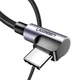 Дата кабель USB 2.0 AM to USB-C 3.0m 3A 90° corner US176 black Ugreen (70875) - зображення 11