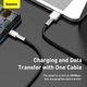 Дата кабель USB 2.0 AM to USB-C 1.0m Cafule Metal 66W black Baseus (CAKF000101) - изображение 7