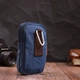 Сумка Vintage На пояс с металлическим карабином из текстиля Синяя (22226) - изображение 4