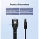 Кабель для передачи данных SATA 3 Data Cable 0.5m US217 Black Ugreen (30796) - изображение 3