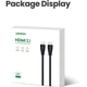 Кабель мультимедійний HDMI M to HDMI M 2.0m braided HD140 black Ugreen (80403) - зображення 6