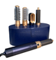 Фен-щетка мультистайлер Hot Air Styler 5 в 1 с насадками для укладки завивки и объёма волос темно-синий в кейсе - изображение 5