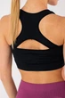 Бесшовный женский топ с акцентным вырезом Giulia FLEX TOP ENERGY XXS/XS Black, спортивный топ из микрофибры - изображение 3