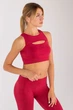 Бесшовный женский топ с акцентным вырезом Giulia FLEX TOP ENERGY L/XL Bordo-winterberry, спортивный топ из микрофибры - изображение 2