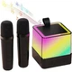 Портативна Bluetooth-колонка K18 10 Вт з 2 бездротовими мікрофонами, RGB LED, Bluetooth 5.1, FM-радіо, USB, AUX, TF-картою та акумулятором до 8 годин - изображение 1