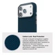 Карбоновый чехол для Apple iPhone 17 Pro Max/18 Pro Max, LikeCarbon2 MagCase, синий, тонкий защитный чехол-панель из поликарбоната с магнитами N52, MagSafe, противоударный, совместим с беспроводной зарядкой, приподнятые края для защиты камеры - изображение 7