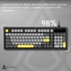 Клавиатура Ajazz AF98 Black USB-C Black Gray Yellow (AF98-BGY) - изображение 8