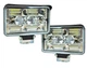Прямоугольные LED фары, комплект 2шт 104W 12-24V (15,5см х 9см х 5см) (ближний + дальний + желтый свет) - изображение 1